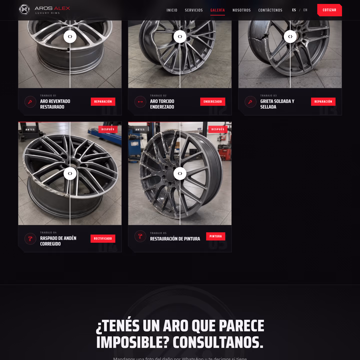 Aros Alex — catálogo y galería